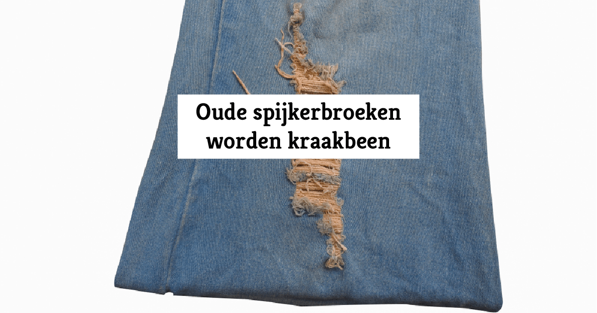 Oude spijkerbroeken worden kraakbeen Kraakbeen knie